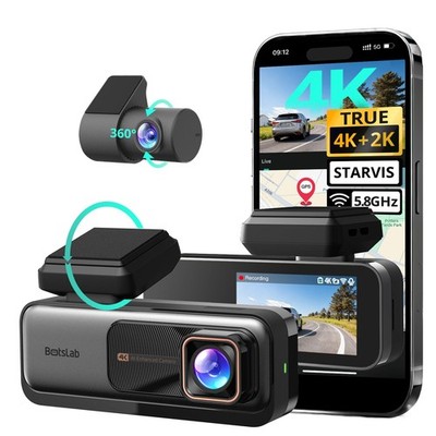 4K Dash Cam Front and Rear, 170° Ultra Wide 4K+2K Dashcam with ADAS, Night Vi...