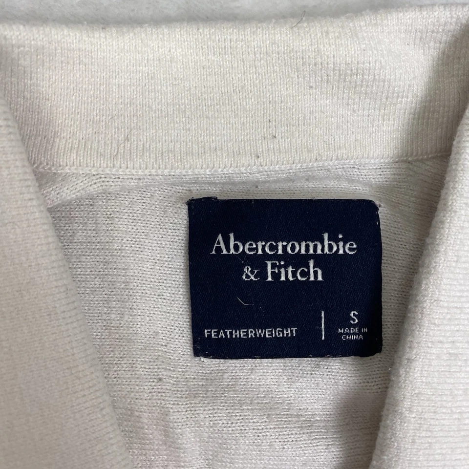 Abercrombie & Fitch Shirt Mens Small Knit Featherweight Red White Retro Camp - Image 3 of 4