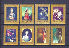 Poland Stamps Scott #1551-1558 Paintings 1967 XF MNH Complete set
