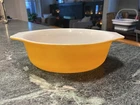 Vintage PYREX 1-1/2 Qt Oval Orange Casserole Dish 043