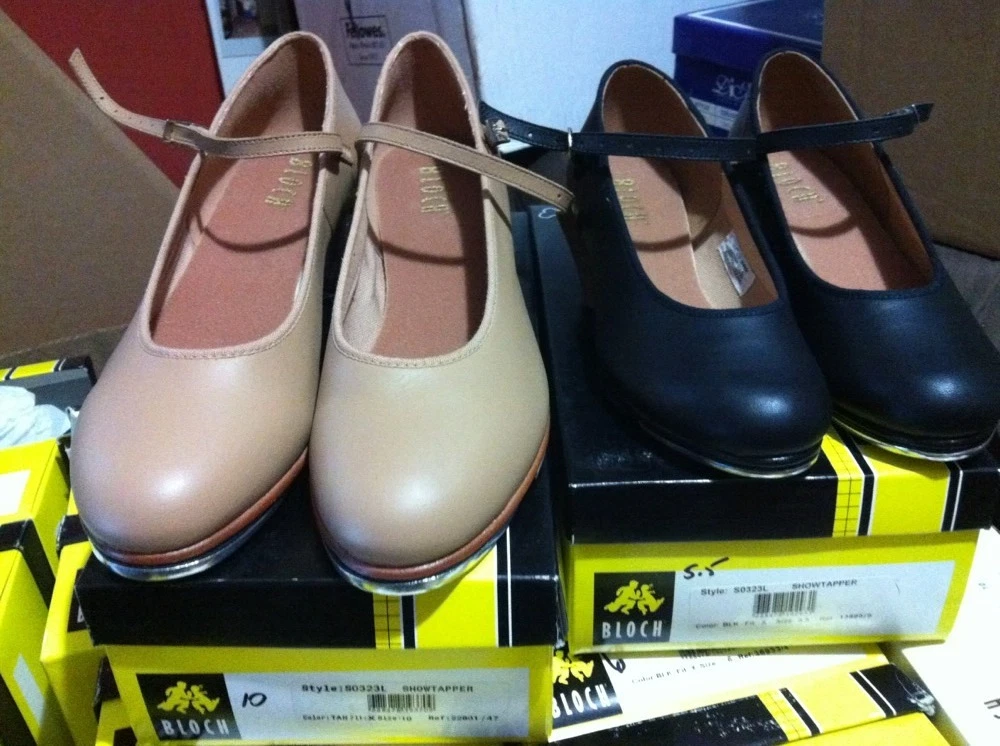 BLOCH TAP DANCE SHOES 323L 323 Ladies Showtapper BLACK NEW retail 47 sz 4.5 5.5