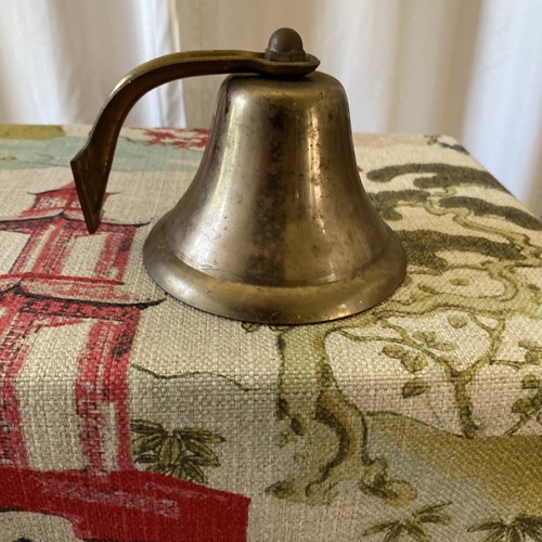 Vintage Brass Dinner Bell 5” Tall Base 5” Wide