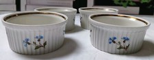 4 Ramequins Porcelaine Pillivuyt Mehun Décor Aux Barbeaux