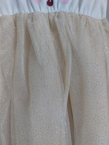 Blueberi Boulevard Girls Holiday/Christmas Cream/Gold Reindeer Dress Size 2T NWT - Picture 3 of 6