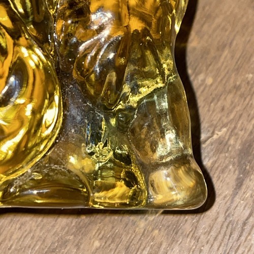 Mosser Honey Amber 3” Fluffy Cat Art Glass figurine - Picture 7 of 8
