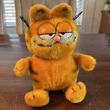 Vintage 1981 Fun Farm GARFIELD 12 Plush Cat Jim Davis Sitting Orange RARE