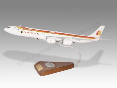 Airbus A340-600 Iberia Desk Wood Airplane New Model Large Scale 1/200