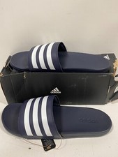 Brand New Mens Adidas Adilette Comfort Soft Slides Blue White GZ5892 Sz. 18