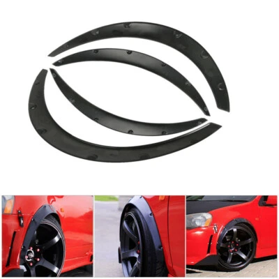 4PCS Extensions D'aile Passage de Roue Noir Mat Avant et Arrière Auto - Photo 1/4