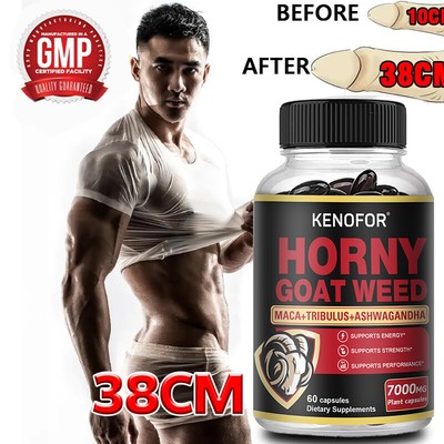 Horny Goat Weed for Him - 60 Capsules | Tribulu | Maca | Men | Softgels