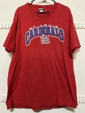 LEE SPORT MLB ST LOUIS CARDINALS SHORT SLEEVE RED T-SHIRT LARGE 2001 Vintage EUC