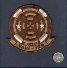 Original VAW-124 BEAR ACES  NAVY Grumman E-2C  E-2 HAWKEYE Desert Squadron Patch