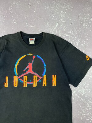 Vintage 90s Made in USA Nike x Jordan Sunfaded Single Stitch T