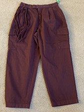 NWT gap Women s 12P Maroon Straight Leg Belted Pants