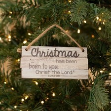 Luke 2:11 Ornament Ornament Cross Ornament New Orleans Christmas Holiday Ornamen