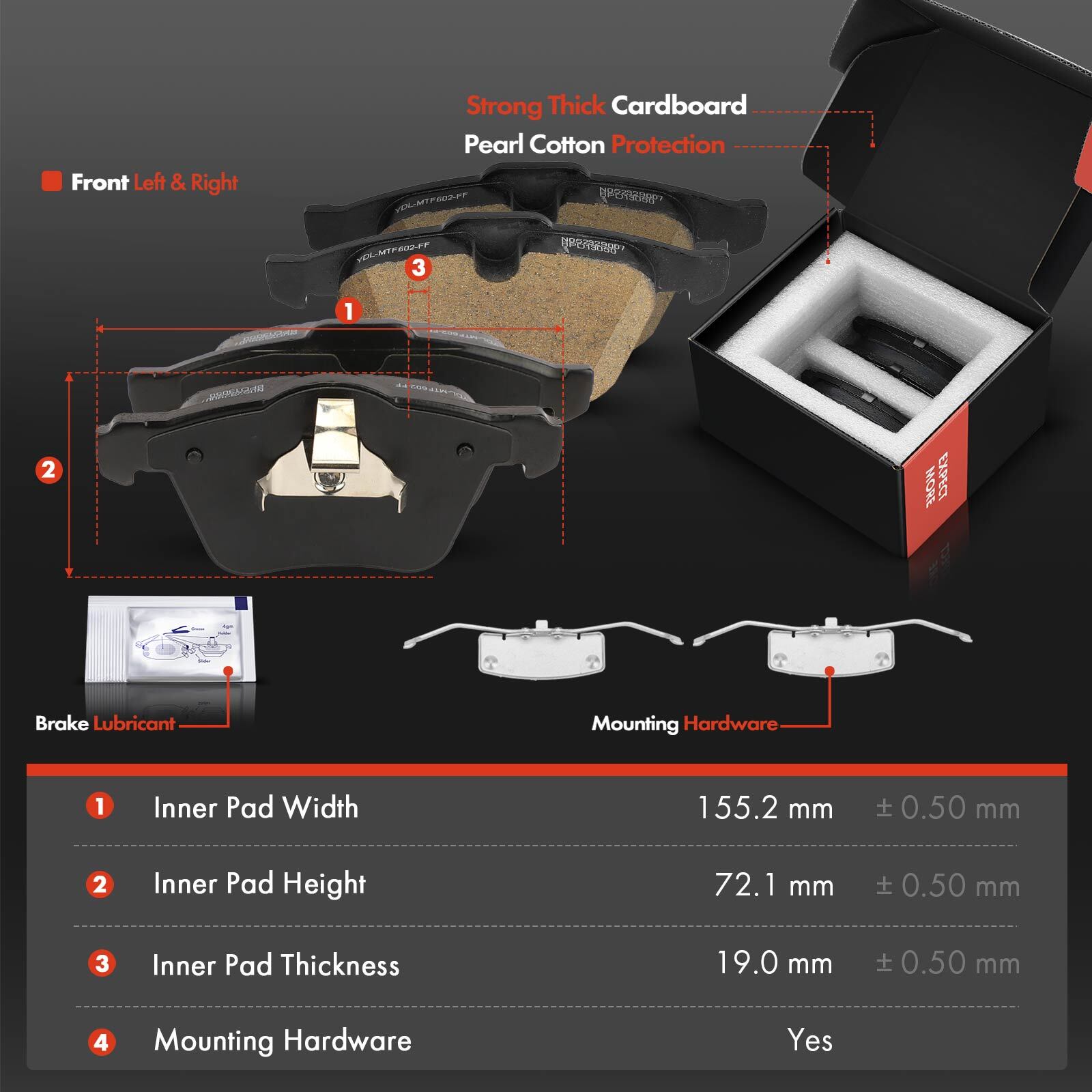 Front Drilled Brake Rotors & Ceramic Brake Pads for Volvo S80 0716 S60