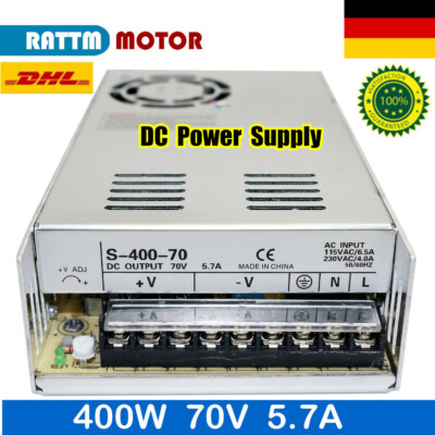 【DE】400W 70V DC Switching Power Supply S-400-70 5.7A Single Output CNC Router