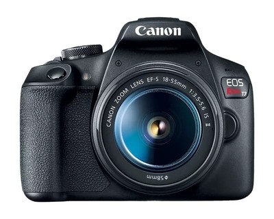 Canon EOS Rebel T7 DSLR Camera 18-55mm Lens & EXTRA 55-250mm Lens NEW OPEN BOX