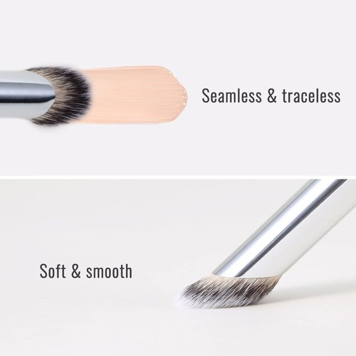 1 Pcs Mini Flat Top Kabuki Brush for Under Eye Concealer and Nose Contour - Picture 8 of 8