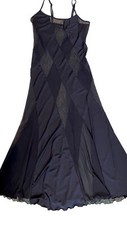 Vintage Fredericks Of Hollywood, Black Sheer Cutout Spiral Gown