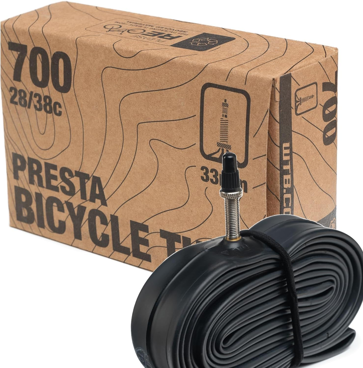 Presta 700c Gravel and Road Bike Inner Tube 33mm or 48mm Valve