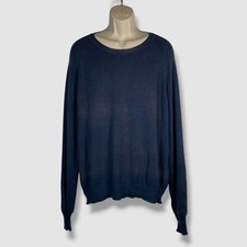 Tom Ford Men's Blue Wool Round Neck Long Sleeve Sweater Size 58