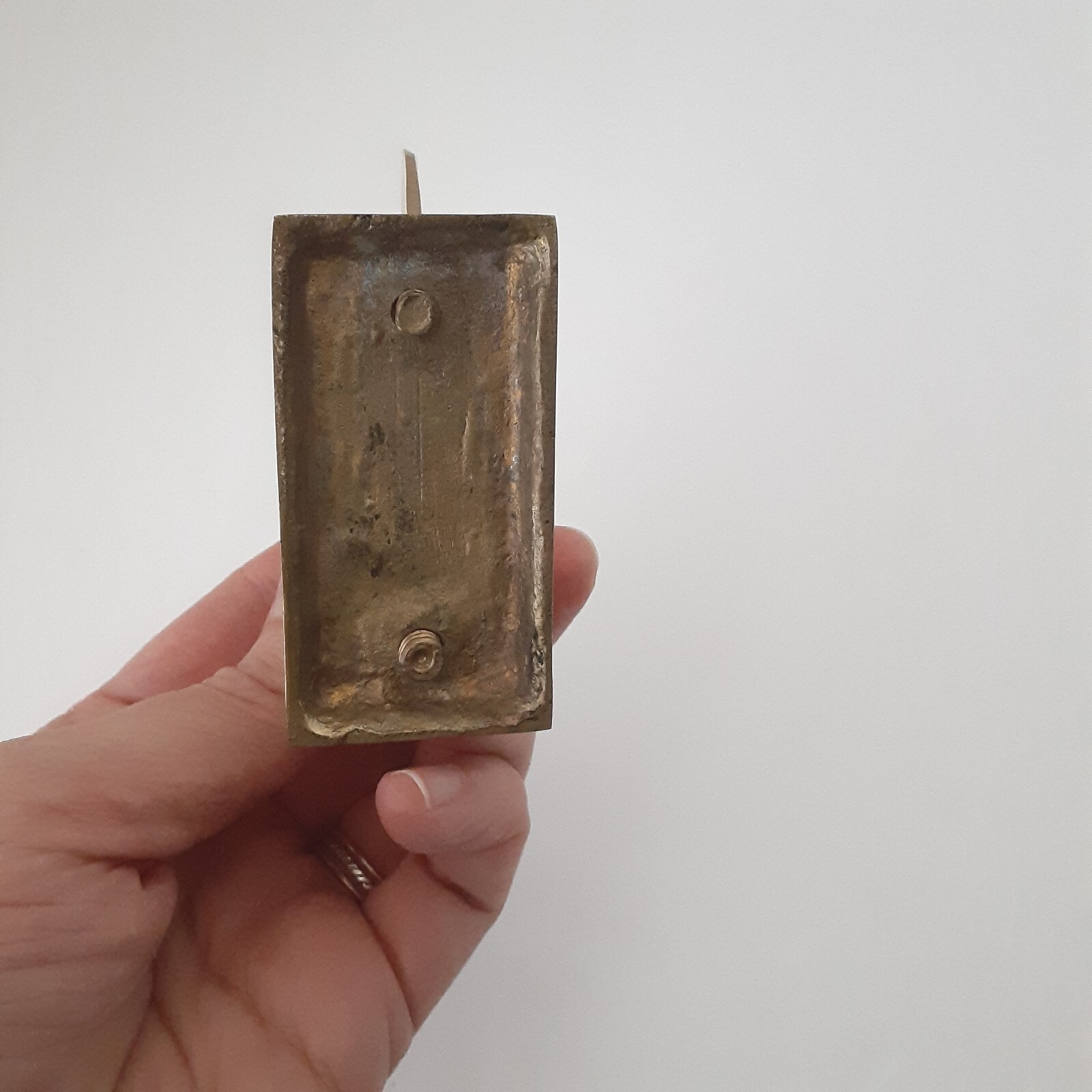 Vintage Solid Brass Candlestick Holder Heart Mini Candle Cute Trinket