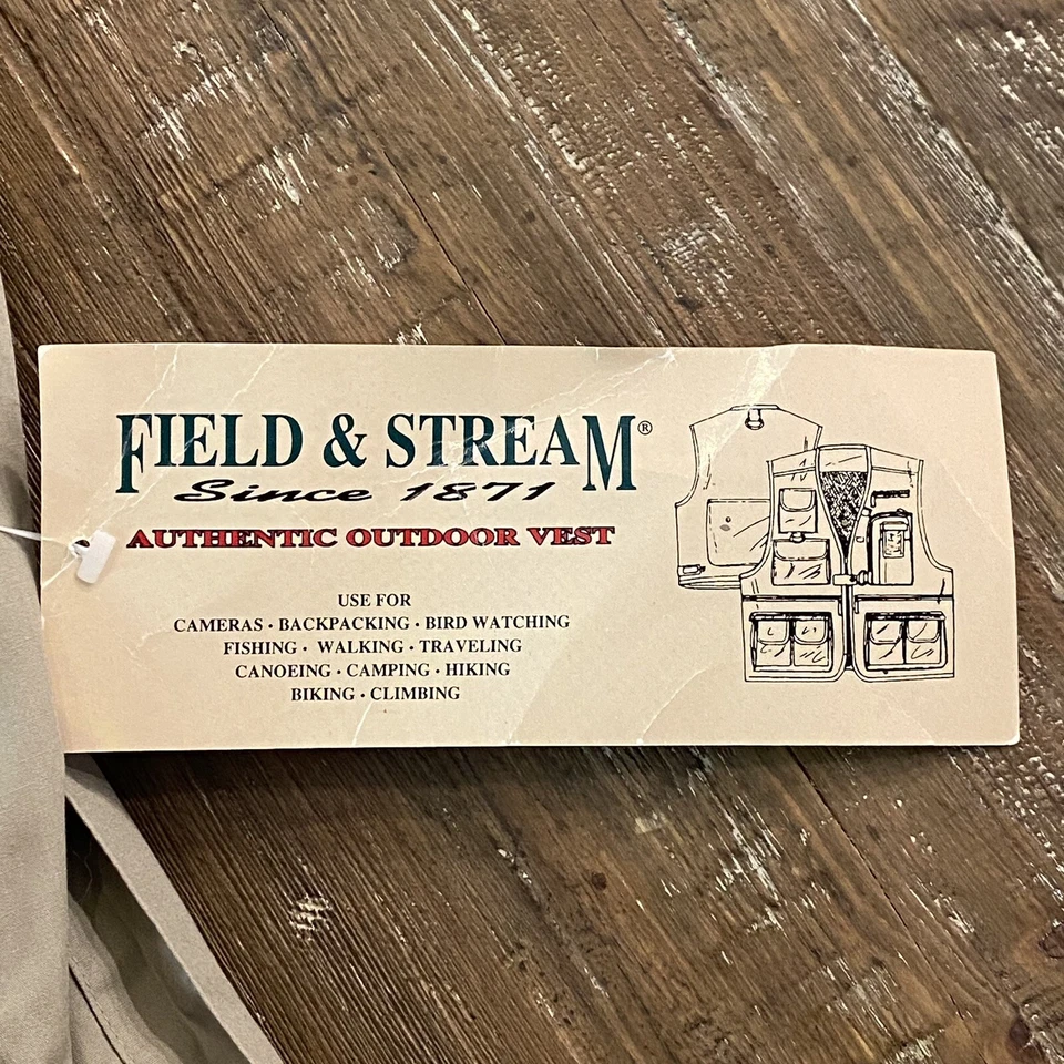 NWT Field & Stream Outdoor Vest Mens XL Khaki Fishing Hiking Hunting - Image 4 of 4