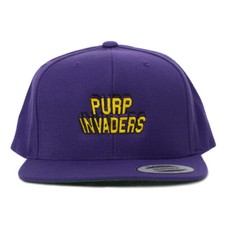 Purple Invaders SnapBack Baseball Cap by The Smokers Club-Purple