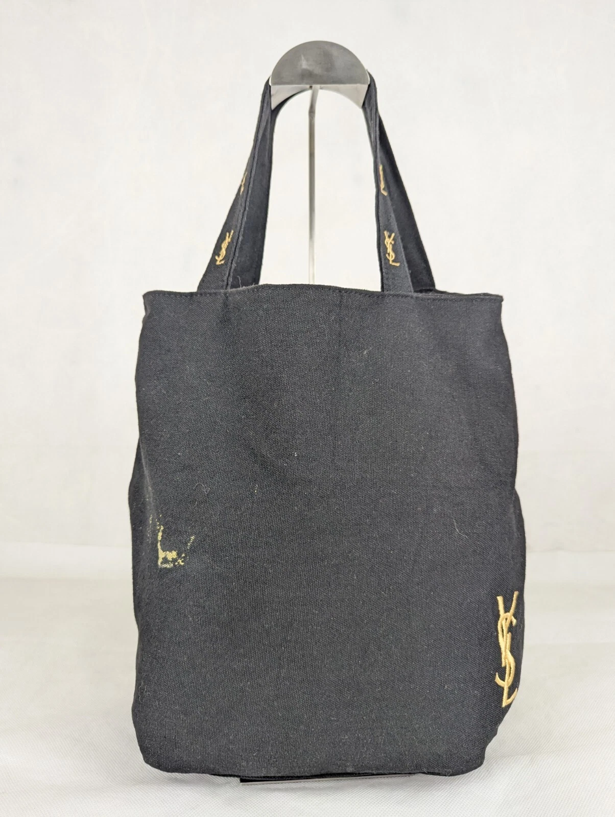 SAINT LAURENT (YSL) Borsa SAINT LAURENT in pelle con ricamo oro logo novità nera BAG