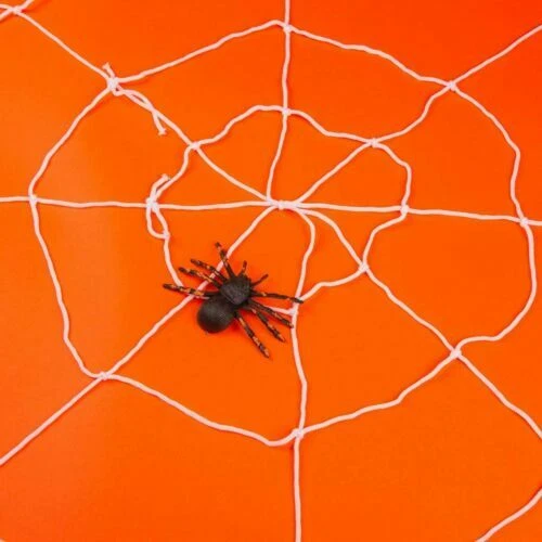 Decoración de Halloween Fiesta Telaraña Gigante Falso 1.5m ¡Aterrador utilería interior exterior! Foto 2 de 4