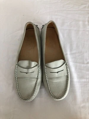 Mocassins souples Tod's à picots cuir gris/vert très pâle P.37 Italien - Photo 1/4