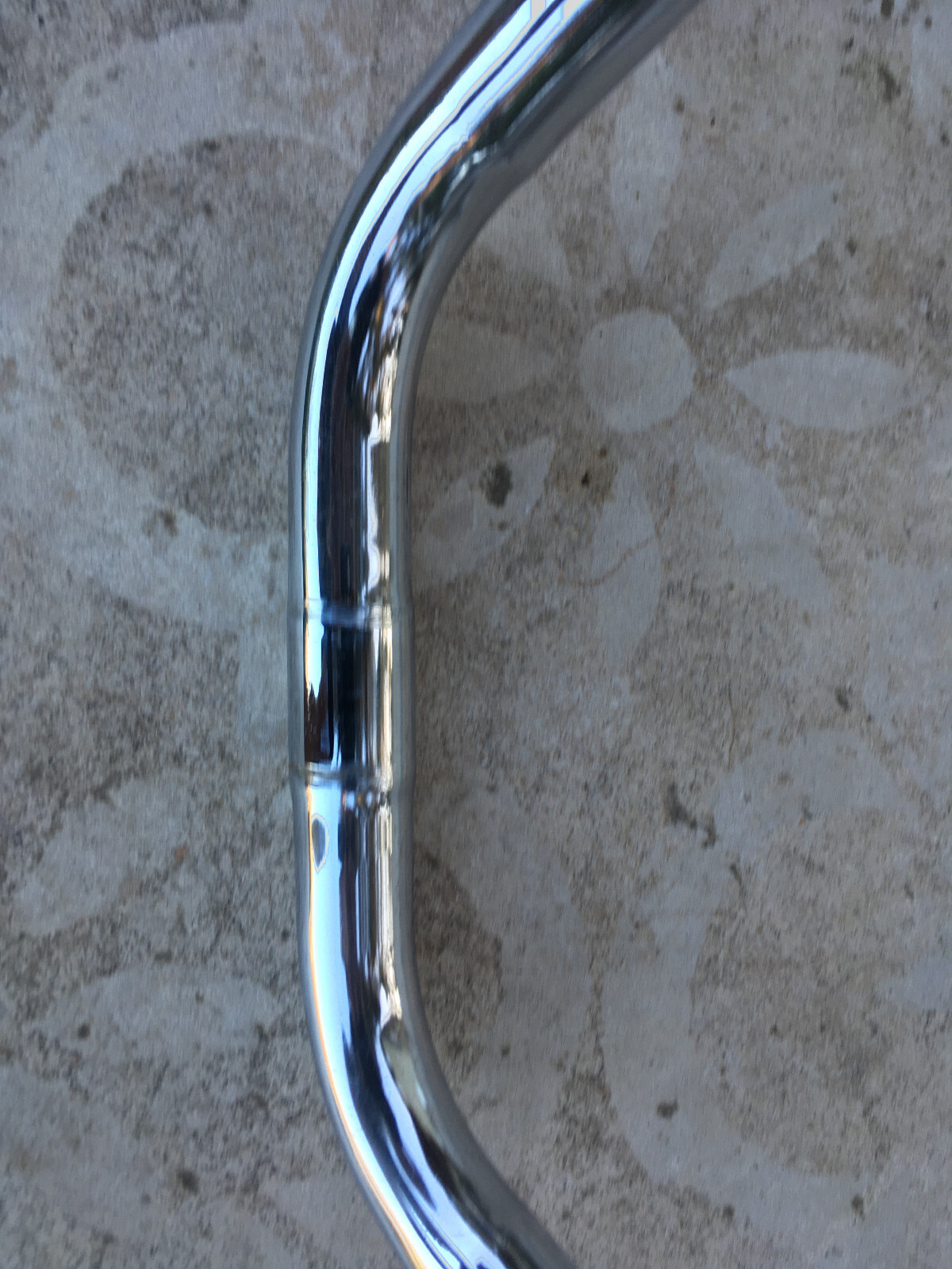 Cintre pour vélo vintage acier chromé 550 mm position guidon