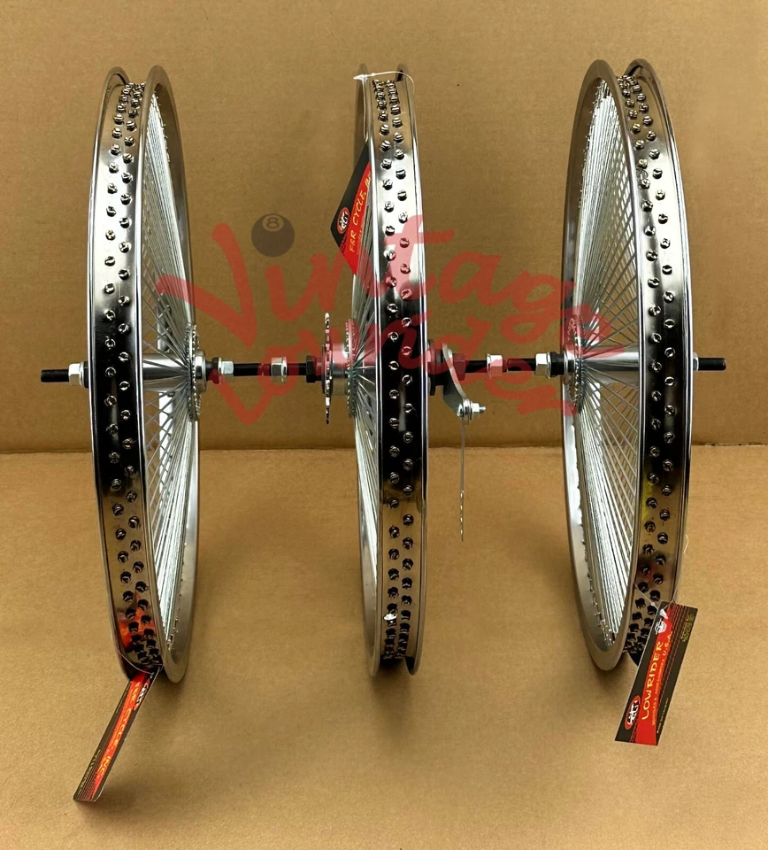 SCHWINN STYLE TRIKE, 20" DAYTON LOWRIDER WHEELS 144 SPOKES, 2 FRONT OR 1 COASTER - Image 2 of 2