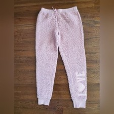 BTWEEN Girls 10 pink sherpa fleece joggers