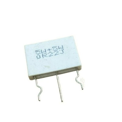 50PC 5W+5W 0.22R 220MR 5% 5WR22X2J ceramic cement resistor