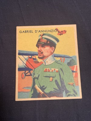 R136 National Chicle, Sky Birds Series 144, 1933, #61 Gabriel D'Annunzio