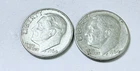 1964 D Roosevelt Dimes, 90% Silver Lot Of 2 Circulated Coins Free Shipping #8708