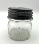 Vintage Ball Perfect Mason Jar Half Pint w/ Zinc Milk Glass Lid 1903-1928