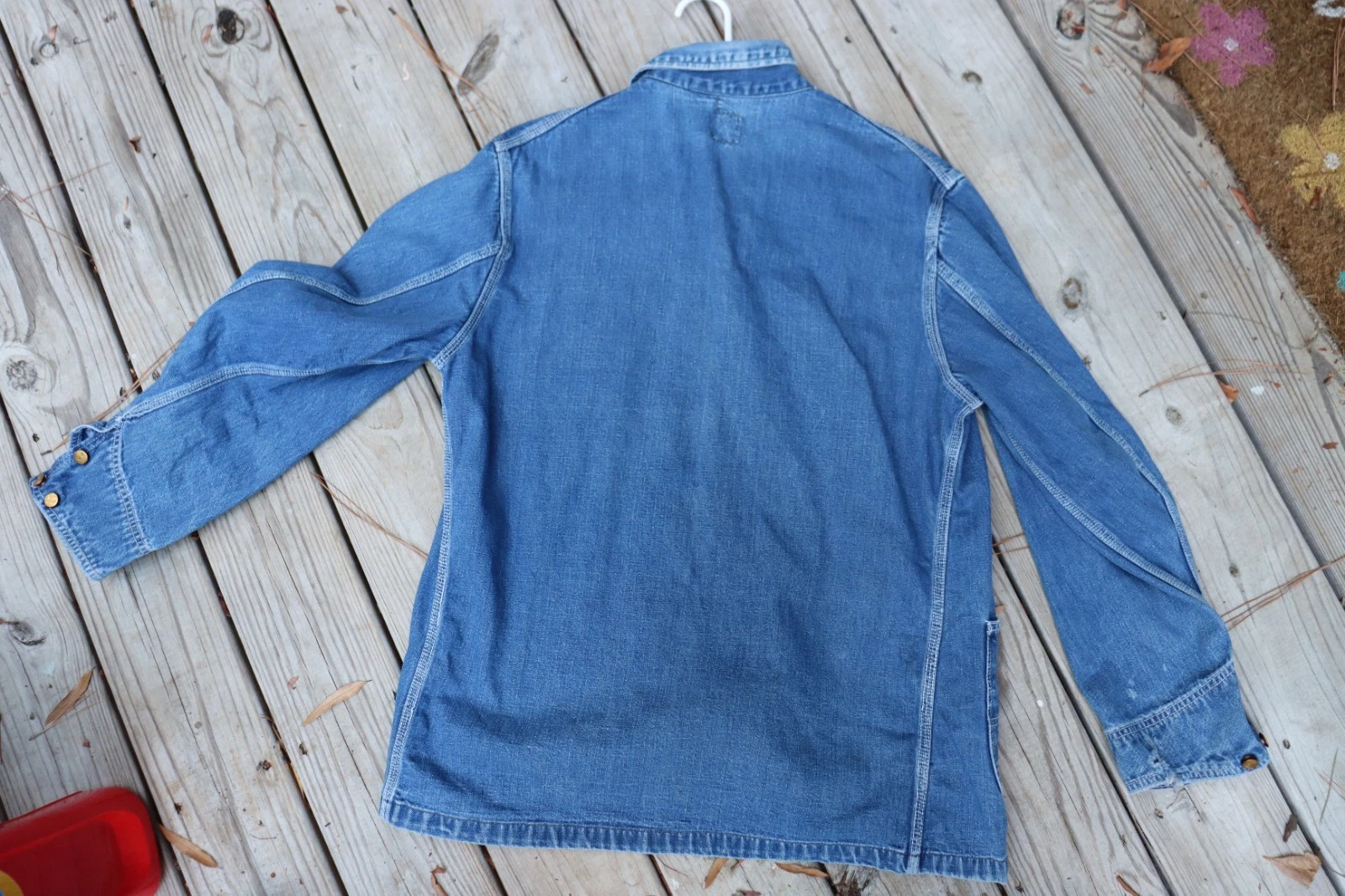 Vintage Lee Denim Chore Jacket Size XL Union Made Workwear Coat 60s 70s image 14