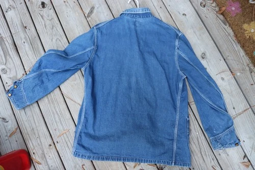 Vintage Lee Denim Chore Jacket Size XL Union Made Workwear Coat 60s 70s image 14