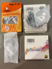 Lot of 6 New Wired Earphones In-Ear Earbuds Headphones 3.5mm White Black