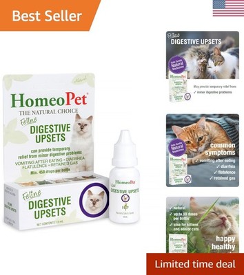 Feline Digestive Upsets, Safe and Natural Cat Digestive Support, 15 Milliliters