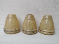 3 tulipes de lustre ancien en verre de Clichy