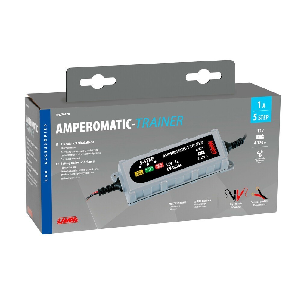 Mantenitore di Carica Lampa 70178 Caricabatteria 6/12v Auto Moto Scooter Automat - Miniatura 3