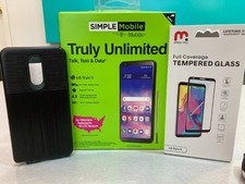 Brand New LG Simple Mobile Stylo 5 L722DL 32GB Black Prepaid Smartphone w Pen