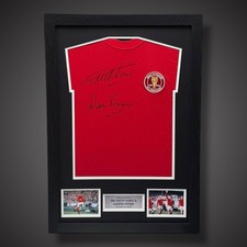 Framed England World Cup Winners Shirt Signed By Sir Geoff Hurst & Martin Peters