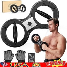 360  Rotating Arm Workout Machine Adjustable Resistance Full Body Trainer New