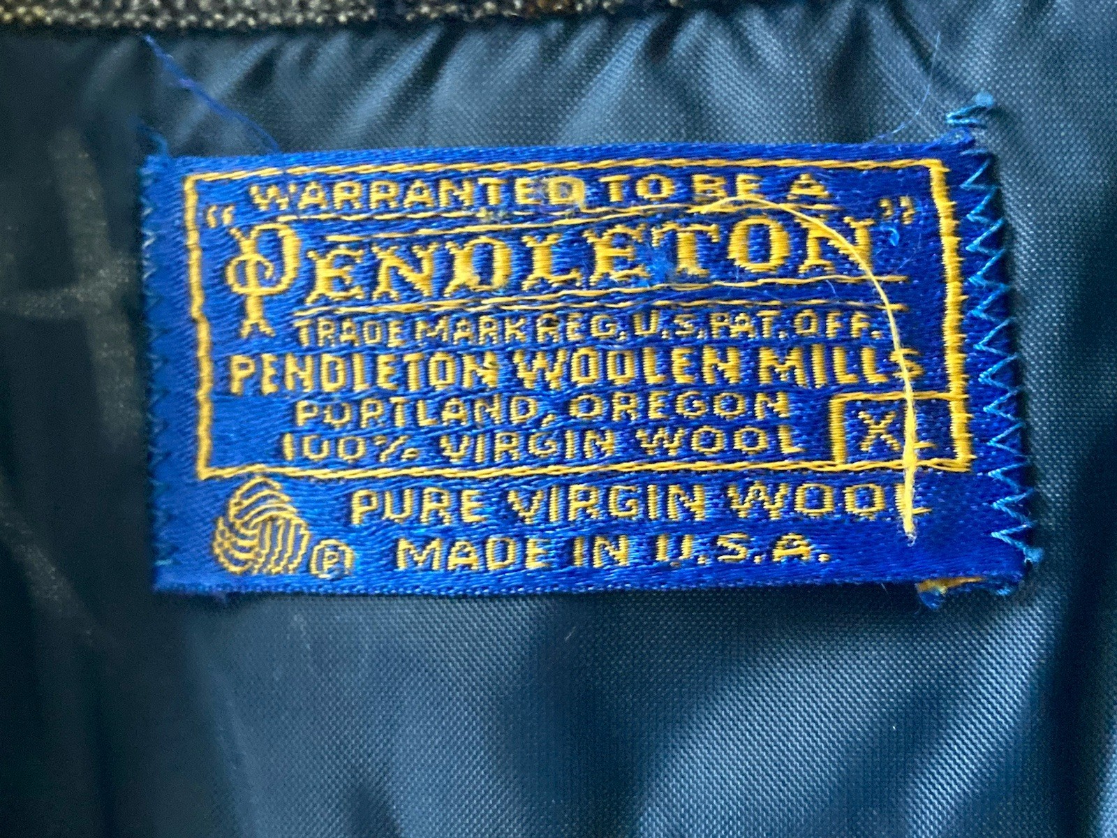 Vtg Pendleton USA Wool Shadow plaid Loop Collar F… - image 6