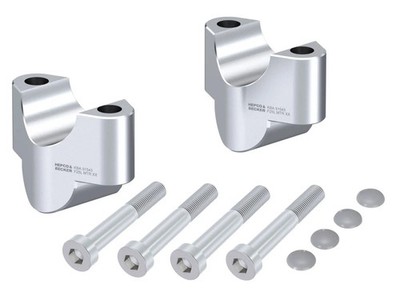 Hepco & Becker Handlebar Riser KTM 1290 Super Adventure 2017-2024 25mm Silver